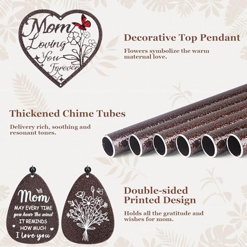 36'' Memorial Wind Chimes for Outside, Sympathy Gifts for Loss of Loved One