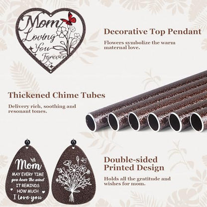 36'' Memorial Wind Chimes for Outside, Sympathy Gifts for Loss of Loved One