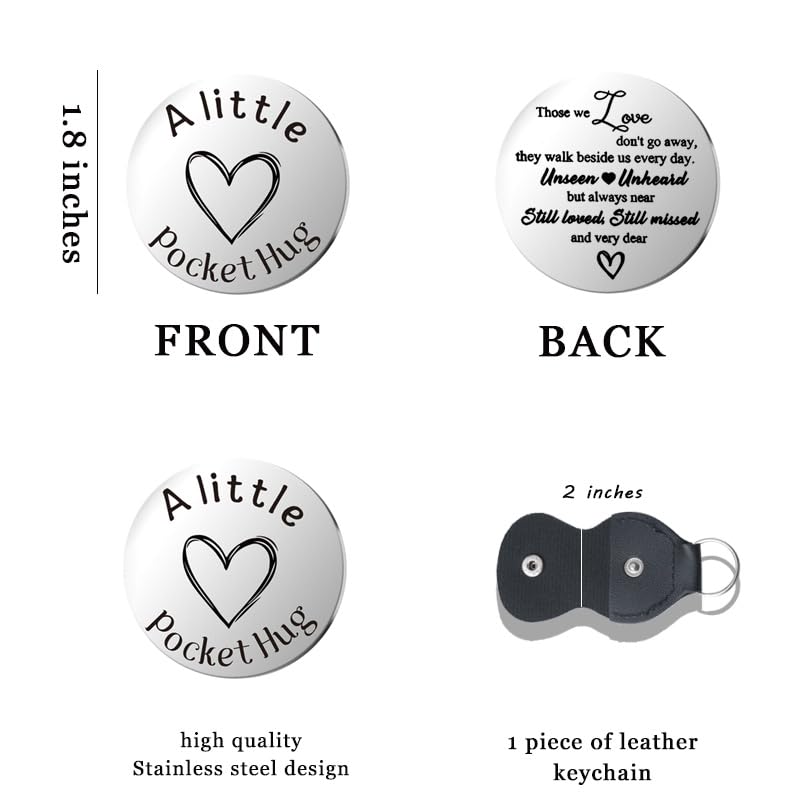 Memorial Gifts for Loss of Loved One Sympathy Pocket Hug Token Gifts for Dad Mom Friends Remembrance Bereavement Gifts for Women Men Thinking of You Gift Ideas Those We Love Don't Go Away Keychain