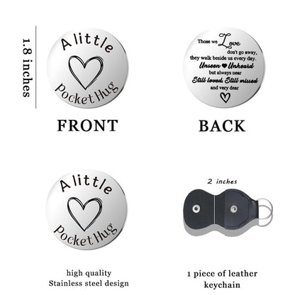 Memorial Gifts for Loss of Loved One Sympathy Pocket Hug Token Gifts for Dad Mom Friends Remembrance Bereavement Gifts for Women Men Thinking of You Gift Ideas Those We Love Don't Go Away Keychain