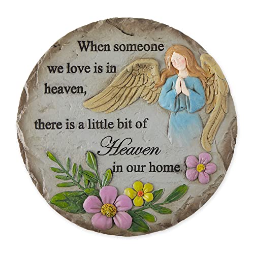 DII Memorial Stepping Stone Collection, Cement, Someone in Heaven, 9.75 Diameter - color: Someone in Heaven
