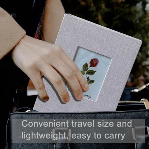 Photo Albums 4x6 Pictures, Polaroid Photos Album Book, Photo Book Small Linen Cover Photo Album, 50 Page Holds 100 Pictures, Photobook for Valentines Day, Anniversary, Vacations, Wedding Baby Grey - color: Grey