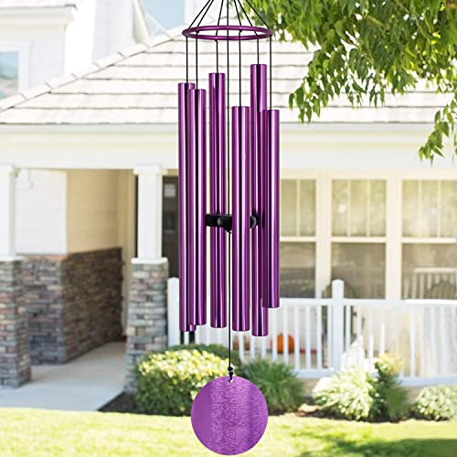 Memorial Wind Chimes Outdoor Large Deep Tone 36 Inch Tuned Windchimes - size: 36“ Purple