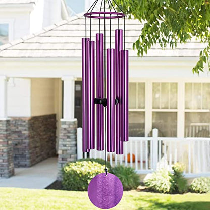 Memorial Wind Chimes Outdoor Large Deep Tone 36 Inch Tuned Windchimes - size: 36“ Purple