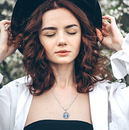 Urn Necklace for Ashes for Women/Men 925 Sterling Silver Cremation Jewelry w/Funnel Filler Memorial Jewelry Gifts - color: A-Tree of Life 2 (Abalone Shell), style: Customized