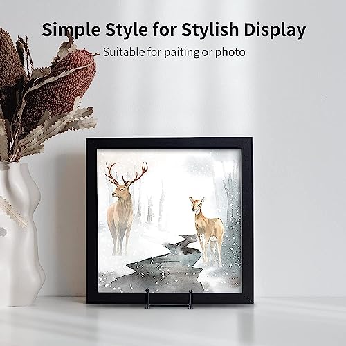 Kruodop 3 Pack Plate Stands for Display, 4 Inch Plate Holder Display Stand, Metal Frame Holder Stands for Book, Pictures, Photo Easel, Tabletop Art