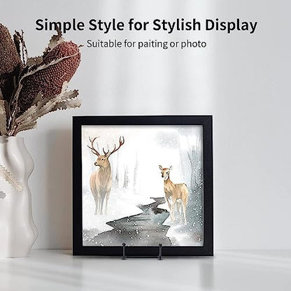 Kruodop 3 Pack Plate Stands for Display, 4 Inch Plate Holder Display Stand, Metal Frame Holder Stands for Book, Pictures, Photo Easel, Tabletop Art