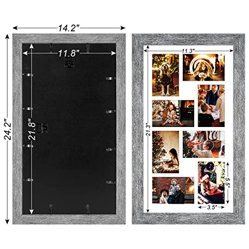 11.8x21.8 Collage Frame, 8 Open 4x6 Photo Frame Collage for Wall - color: Grey, size: 11.8x21.8 - (8 open4x6）