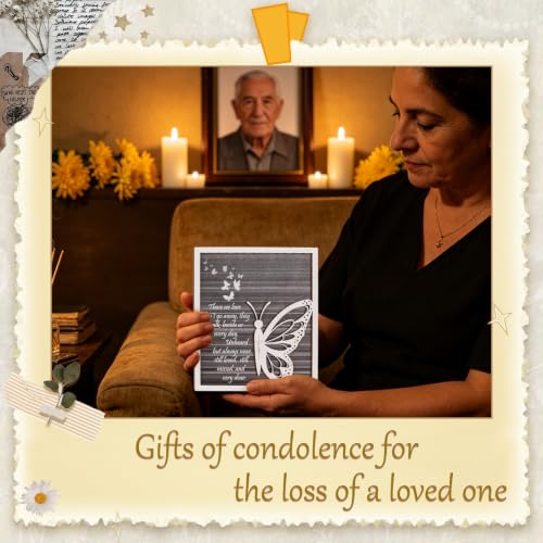 Butterfly Sympathy Gift – Memorial Plaque for Loss of Loved One – Bereavement Gift for Grieving Family, Woman Friends, Her – Remembrance Quote Wood Sign for Funeral, Memorial, Healing Decor - style: Those We Love