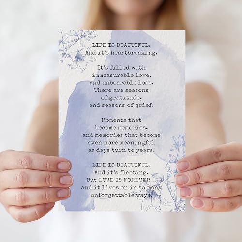IDU Sympathy Card,Sympathy Cards Gifts for Loss of Loved One,Condolences Cards with Envelopes,Bereavement Card for Friend Family Coworker Neighbor - style: ZN394