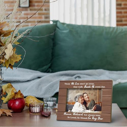 FONDCANYON Memorial Picture Photo Frame, Sympathy Memorial Gifts for Loss of Loved Ones, Memory Picture Frames, Bereavement Remembrance Gifts (5x7 Inch Photo)