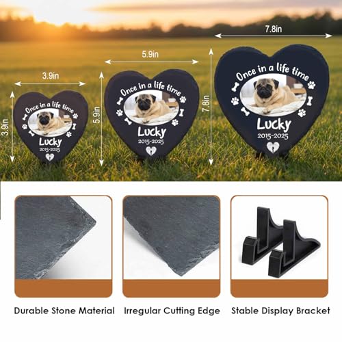 Customized Photo Pet Memorial Stone Dogs Cats Passing Away - color: Memorial 11