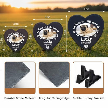 Customized Photo Pet Memorial Stone Dogs Cats Passing Away - color: Memorial 11