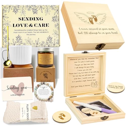 Miscarriage Sympathy Gift Mother Healing Basket Comfort Care Package Women | Pregnancy loss memorial baskets,bereavement box for baby & loved one remembrance, infant loss practicality idea for mom