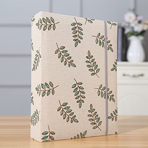 Photo Album 4x6 200 Photos Linen Cover Picture Photo Book for Family Wedding Anniversary Baby Vacation (200 Photos (4x6), Green Leaves) - color: Green Leaves, size: 200 Photos (4x6)