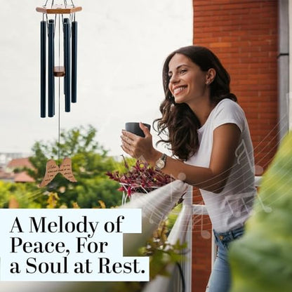 Memorial Wind Chimes for Loss of Loved One, 30" Angel Wing Windchimes Sympathy Gifts for Loss of Loved one, Sympathy Wind Chimes Memorial Gifts for Loss of Mother Father Funeral Gifts Condolence.