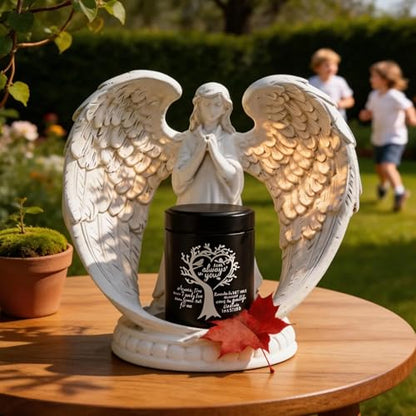 Small Keepsake Urns for Ashes - Small Keepsake Urn with Angel Wings, Pet & Human Ashes Container, Memorial Statue Gift for Mom/Grandma/Women/Dad/Grandpa (Mother-Tree of Life) - color: Mother-tree of Life