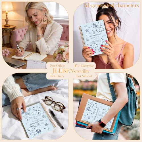 New Mom Gifts Baby Memory Book Spiral Notebook 5.5x8.3in | Baby Shower Gifts for Boys, Baby Keepsake Notebooks for Mom Dad Parents, Little Moments with You Journal Notebook - color: Little Moments