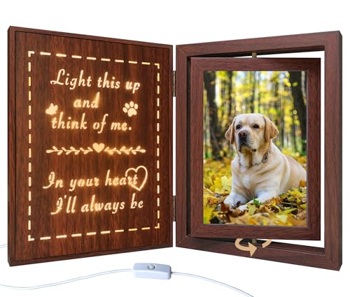 Pet Dog Cat Memorial Light-Up Frame: Light This Up & Think of Me