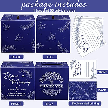 Pajean 50 Share a Memory Cards and Box, Dark Blue, Trendy - color: Dark Blue, style: Trendy