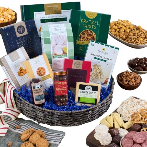Snack & Chocolate Gift Basket Deluxe - Gourmet Food Gift by GourmetGiftBaskets.com