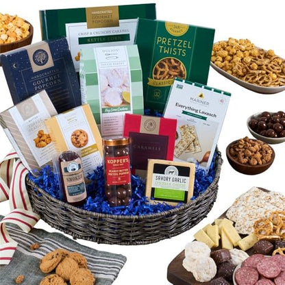 Snack & Chocolate Gift Basket Deluxe - Gourmet Food Gift by GourmetGiftBaskets.com