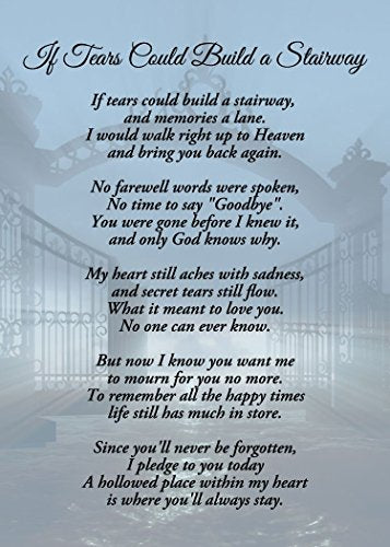 Beautiful Paulownia Small Wooden Urn with Black & White Chihuahua Stairway to Heaven Figurine with Poem & Personalized Pewter Engraving - color: Black and White Chihuahua Angel "If Tears Could Build a Stairway"