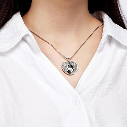 Norya God has You in his arms with Angel Wing Diamond Cremation Jewelry Keepsake Memorial Urn Necklace - color: Customize