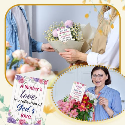 Eaasty 50 Sets Christian Birthday Cards with Envelopes Stickers, 4x6 Inch - style: Mother's Day