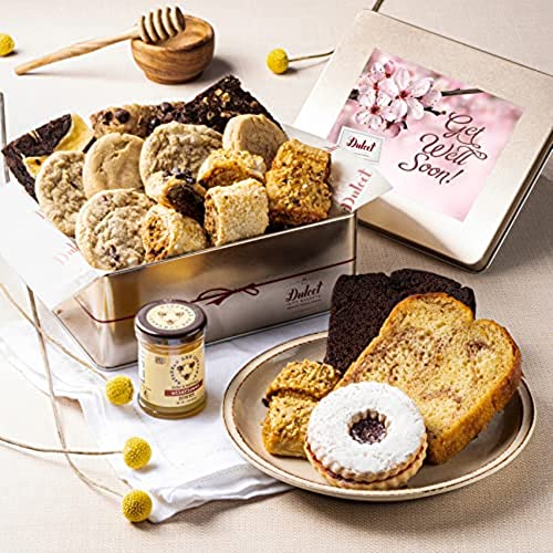 Get Well Soon Basket Gourmet Food Gifts, Get Well Soon Food Gifts For Men, Women, Spouse, Friend, Grandmother, Co-worker, Boss, Students, Sister or Brother By Dulcet Gift Baskets - style: Get Well