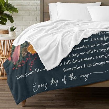Personalized Memorial Blankets with Photos, in Memory of Loved One Gifts, Sympathy Bereavement Cardinal Blanket for Loss of Mom Dad Grandma Husband Son Daughter - color: New Arrivals-2