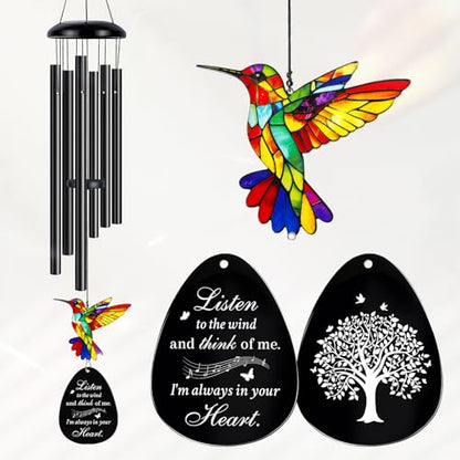 Sympathy Gifts for Loss of Loved One,Memorial Wind Chimes with Hummingbird