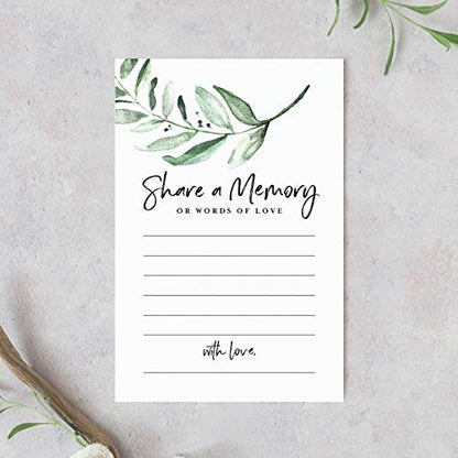 Bliss Collections Share a Memory Cards Rustic Greenery, Cards for Weddings - style: Rustic Greenery