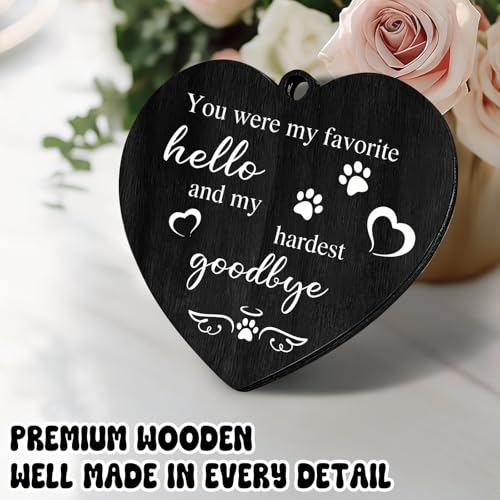 Dog Picture Frame 4x6, Paw Print Kit for Dogs, Dog Memorial Gifts for Loss of Dog | Rotating Wooden Double Sided Display Pet Paw & Nose Print DIY Kit - color: Black