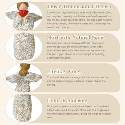 R S Trade Remembrance Angel Figurines, Sympathy Gifts for Loss of Loved One | Sculpted Hand-Painted Angel Statue Home Decor, Memorial Gifts for Loss of Mom Daughter, Grief Gifts for Women