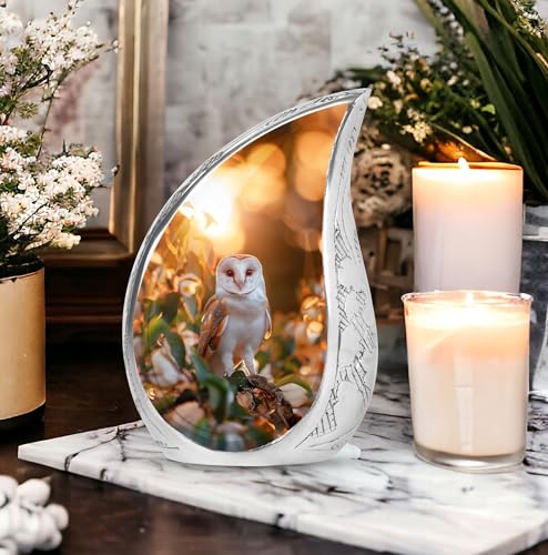 Owl Urn - Tear Drop Urns - Cremation Urns for Human Ashes Adult Male - Decorative Urns - Adult Urns for Human Ashes Women (10 inch Pack of 1) - size: Large