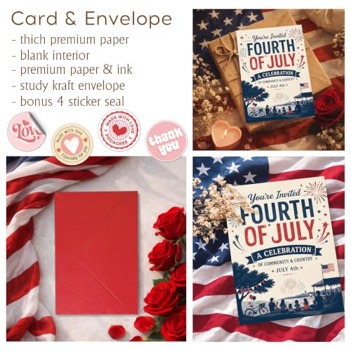 250 Years of Freedom Greeting Card with Red Envelope, 1776-2026 Patriotic American Flag Independence Celebration Card, USA Anniversary Card for Veterans, Family, Friends - color: american10