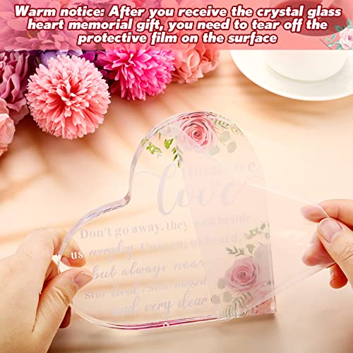 Yookeer Sympathy Gift Bereavement Gift Acrylic Heart in Memorial of Loved One, Loss of Father, Mother Condolence for Table Remembrance Decorations(6 x 6 x 0.6 Inch)