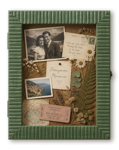 Boho Shadow Box 11x14 for Dried Flowers Leaves Botanical Decor,Sage Green - color: Sage Green, size: 11x14