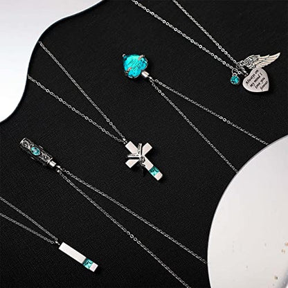 Jexine 10 Pcs Urn Necklace Cremation Jewelry for Men - color: Light Blue