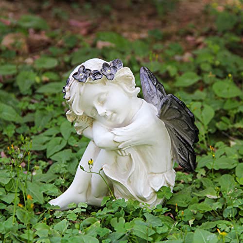 Solar Angel Statue Garden Decor,Garden Statues for Patio Yard Porch Lawn