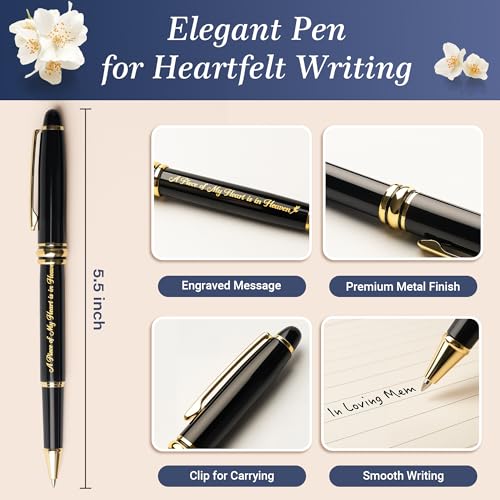 Memorial Leather Journal with Photo Window, Sympathy Gifts for Loss of Loved One in Heaven, In Loving Memory Notebook A5 Grief Journal, 200 Pages with Pen & Pocket Hug Keychain (Blue) - color: Blue