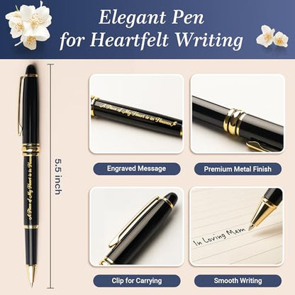 Memorial Leather Journal with Photo Window, Sympathy Gifts for Loss of Loved One in Heaven, In Loving Memory Notebook A5 Grief Journal, 200 Pages with Pen & Pocket Hug Keychain (Blue) - color: Blue