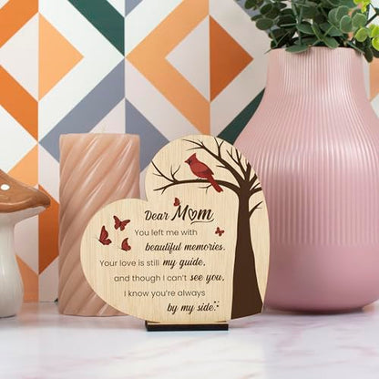 Memorial Plaque for Loss of Mother Wooden Sympathy Sign in Loving Memory of Mom Bereavement & Condolence Gift - color: Loss of a Mother