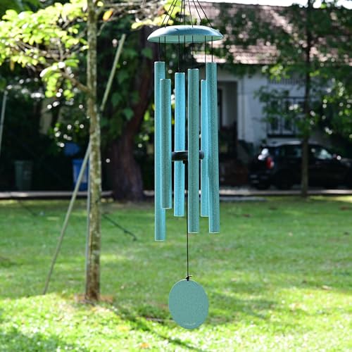 Wind Chimes for Outside Deep Tone - 38'' Wind Chimes Outdoor Clearance, Deep Tone, Windchimes Outdoors, Memorial, Sympathy Gifts, Garden Patio Yard, Home Décor (38" Mist Blue) - size: 38" Mist Blue