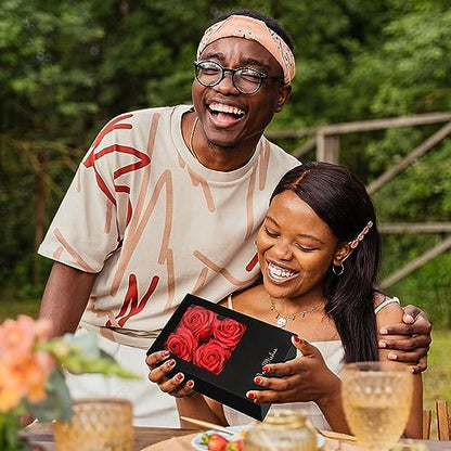Money Box for Cash Gift Pull, Money Gift Boxes for Cash on Birthday, Christmas, Graduation, Mother's Day, for Husband, Wife, Girlfriend, Mother With Soap Rose Flower and Greeting Cards (Black+Red) - color: Black+Red
