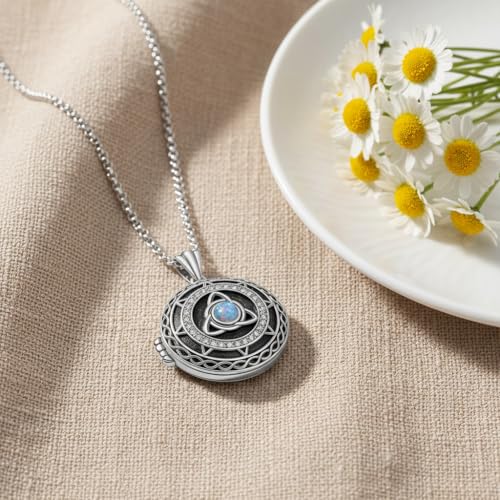 925 Sterling Silver Pictures Locket Necklace for Women Men - color: Black plated 2