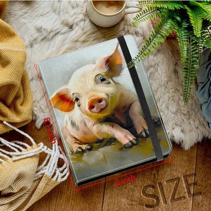 Small Photo Album 3.5x5 inch 80 Pictures PU Leather Photo Albums with Transparent Inner Pockets & Elastic Band for Wedding Boys Girl Travel Family Pictures - Cute Funny Pig - color: Cute Funny Pig, size: 3.5x5 Photo Album