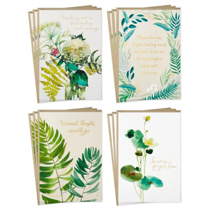 Hallmark Sympathy Cards with Envelopes, 12-Pack (Watercolor Greenery)