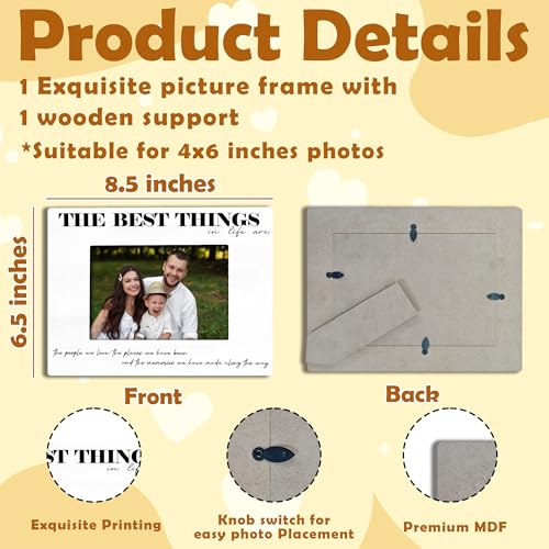 Inspirational Family White Picture Frame - The Best Things in Life are the People We Love - Wooden Picture Frame Fits 4x6 inches Photo For Home Room- Friendship/Birthday Gifts For Besties Friends -A01 - color: The Best Things...